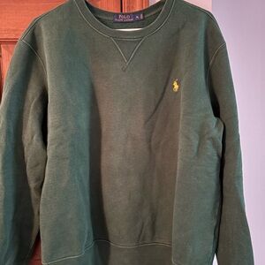 Polo by Ralph Lauren Dark Green Crewneck Sweatshirt with Yellow Pony
